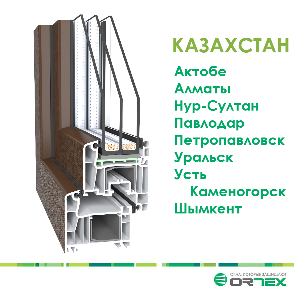 Купить ПВХ профиль ORTEX в Казахстане Купить ПВХ профиль ORTEX в Казахстане