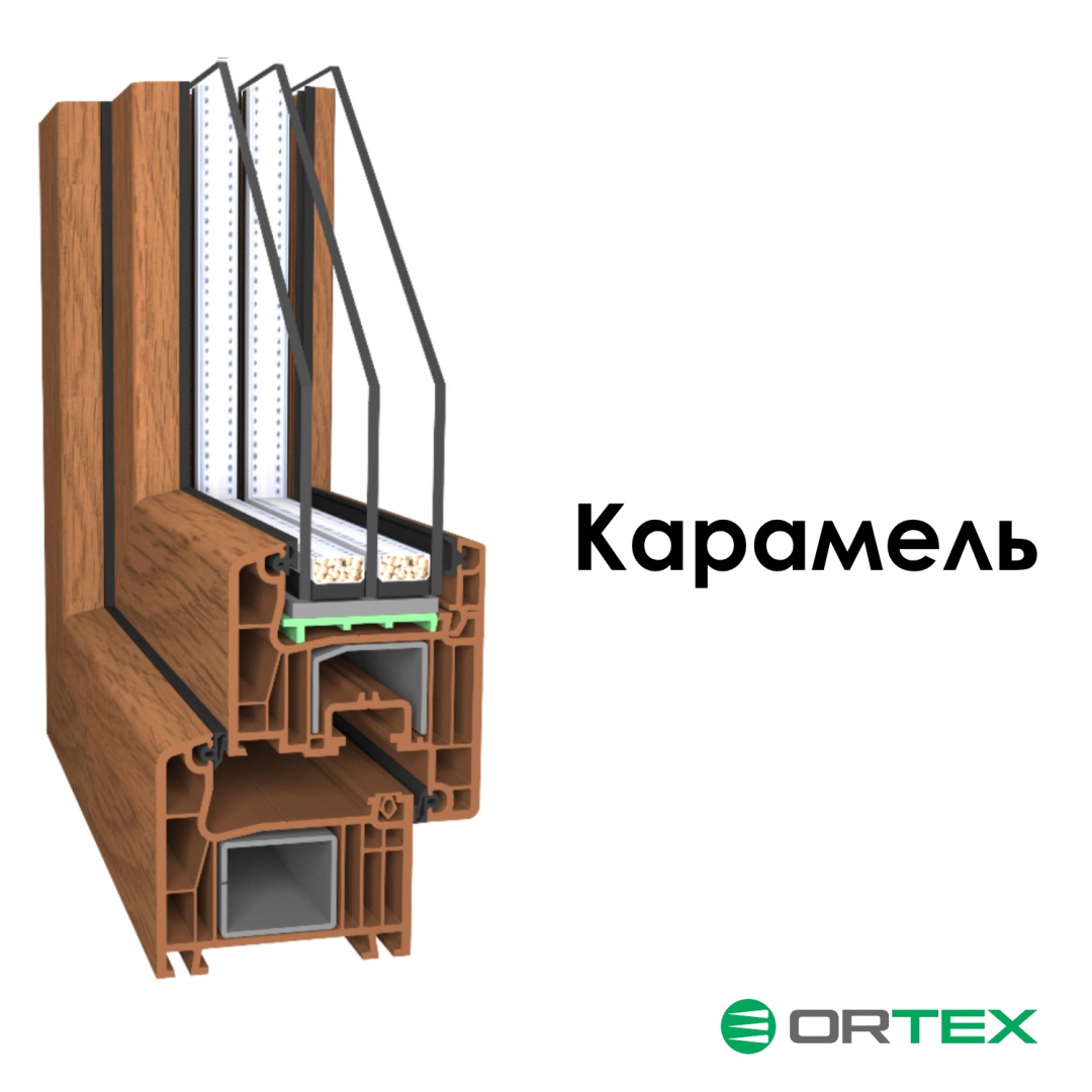 ПВХ профиль ORTEX цвет Карамель ПВХ профиль ORTEX цвет Карамель