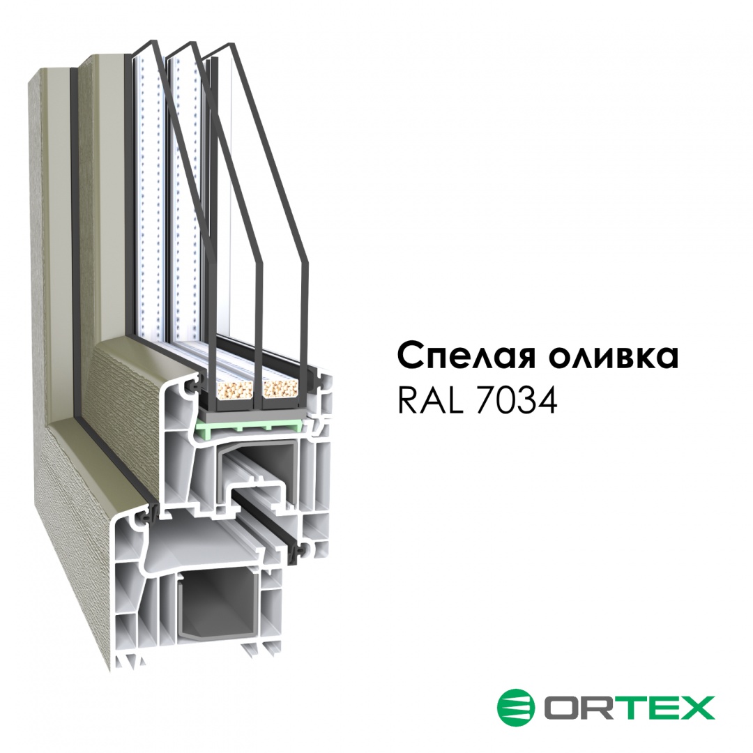 Профиль ORTEX с акриловым покрытием цвет Спелая оливка Профиль ORTEX с акриловым покрытием цвет Спелая оливка