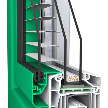 Оконная система с алюминиевыми накладками