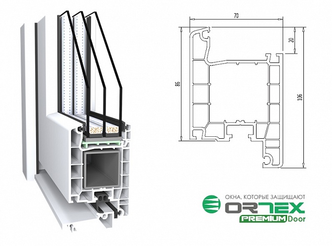 Дверная Z-створка ORTEX Premium Door